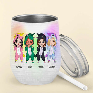 Funny Besties Personalized Wine Tumbler - Wine Tumbler - GoDuckee