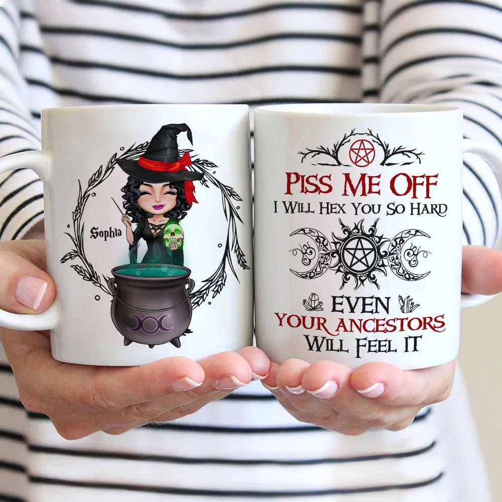Piss Me Off, Gift For Witch Lover, Personalized Mug, Witch Girl Mug, Halloween Gift 01NATI100723HH - Coffee Mug - GoDuckee