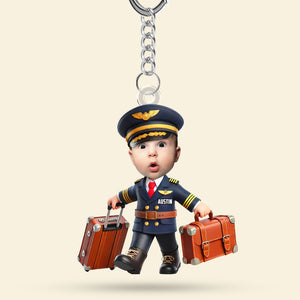 Custom Photo Gifts For Pilot Baby Keychain 01ohti061224 - Keychains - GoDuckee