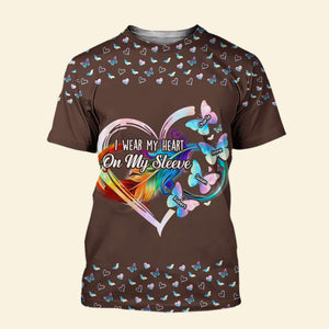 Personalized Gifts For Mom 3D Shirt Butterfly Kids Heart 03ACTI050325 - AOP Products - GoDuckee