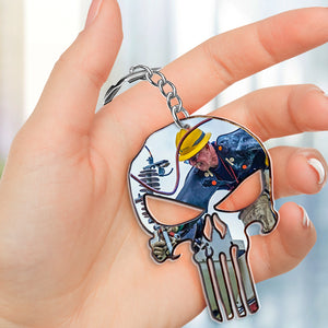 Custom Photo Lineman Gift, Personalized Keychain Gift 04ACDT230623 - Keychains - GoDuckee
