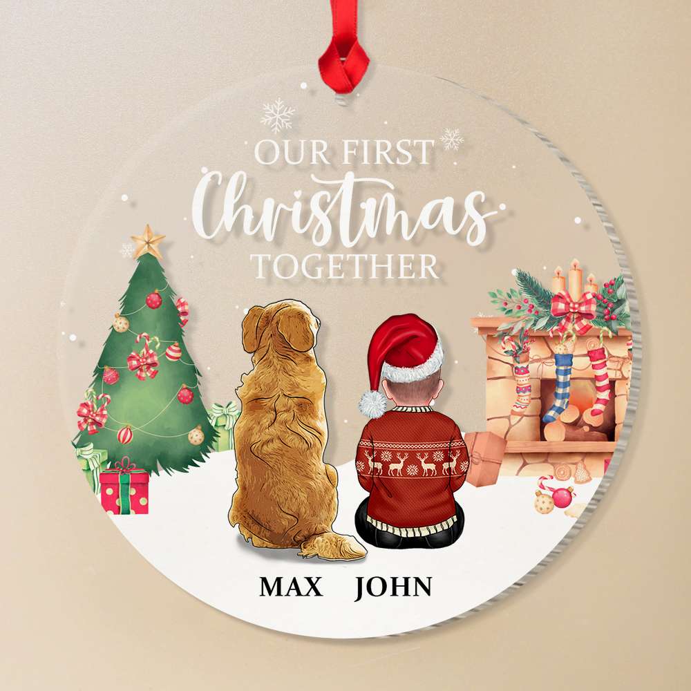 Lovers Together Personalized Christmas Ornament