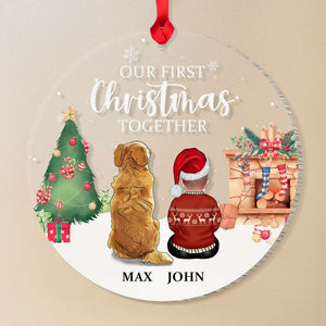 Our First Christmas Together, Personalized Ornament, Gifts For Dog Lovers - Ornament - GoDuckee