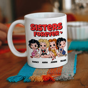 Sisters Forever Personalized Besties Coffee Mug 05NADT260723HH - Coffee Mug - GoDuckee