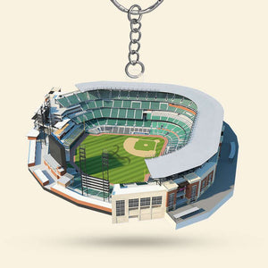 Gift For Baseball Lover, Personalized Acrylic Keychain, Baseball Stadium Field Keychain 01QHTI051223-02 - Keychains - GoDuckee
