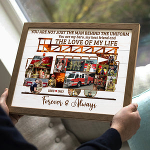 You Are My Hero, My Best Friend And The Love Of My Life, Couple Gift, Personalized Poster, Firetruck Custom Image Canvas 04QHTI181223 - Poster & Canvas - GoDuckee