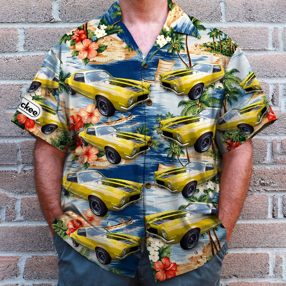 Classic Car Personalized Hawaiian Shirt With Upload Images