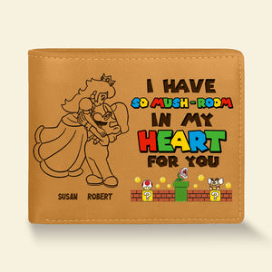 Personalized Gifts For Couple PU Leather Wallet, So Mush Room In My Heart 02tgti281224 - Leather Wallet - GoDuckee