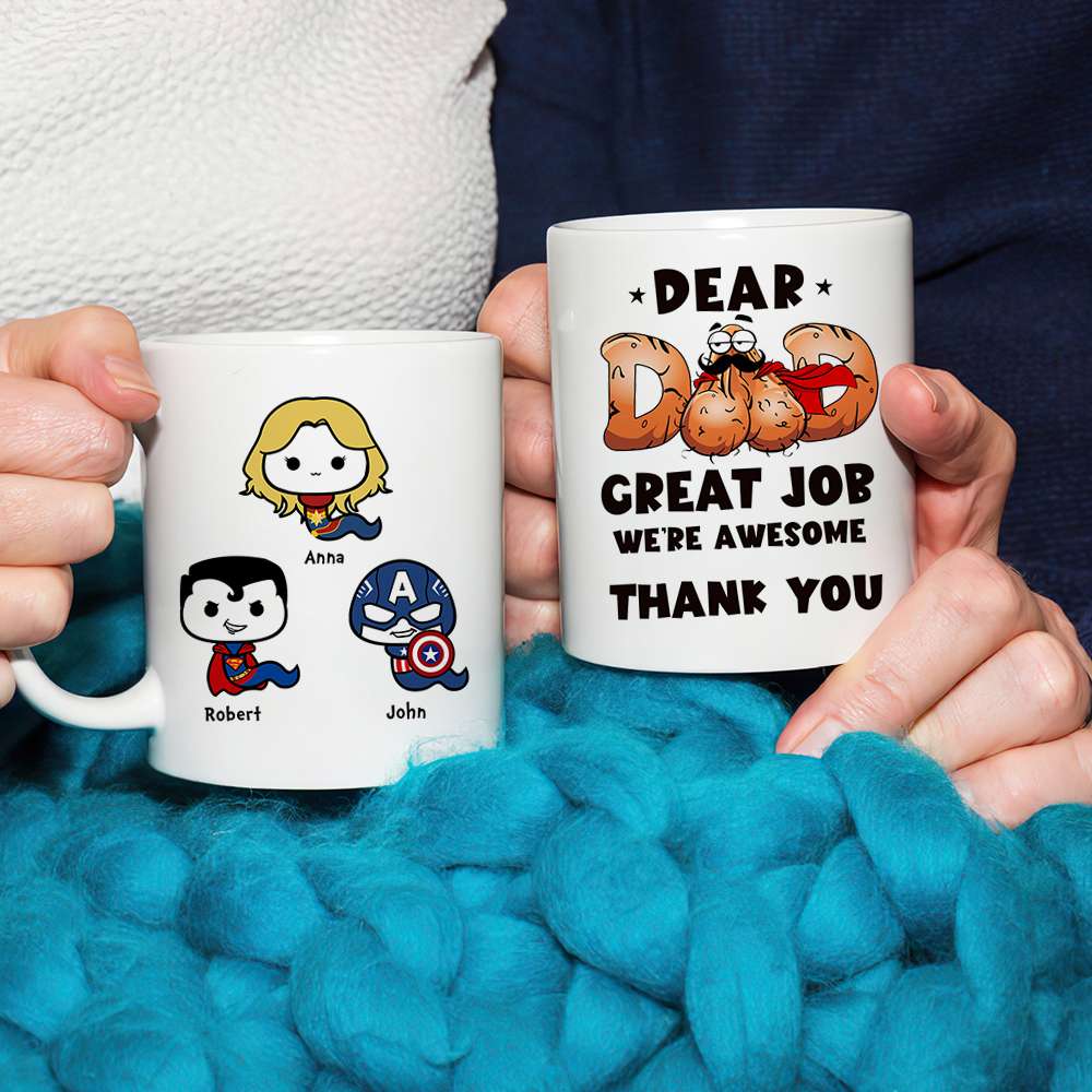 We're Awesome Sperm Dad Gift Mug 01QHLI060523TM White Mug - Coffee Mug - GoDuckee