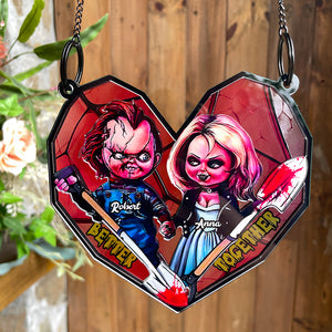 Personalized Gifts For Couple Suncatcher Window Hanging Ornament 2ohti160524 - Ornaments - GoDuckee