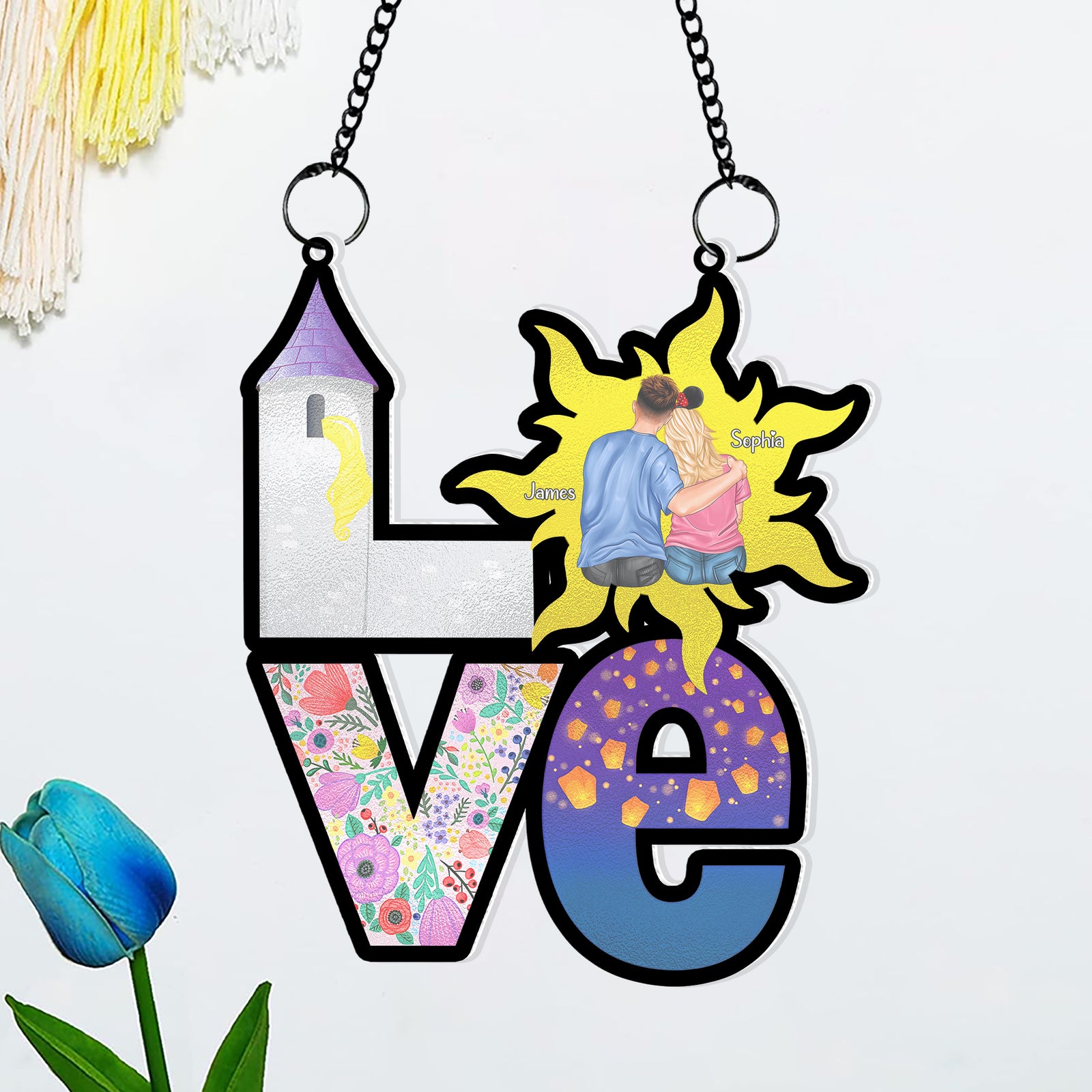 Personalized Gifts For Couple Suncatcher Ornament 07XQDC170624TM - Ornament - GoDuckee