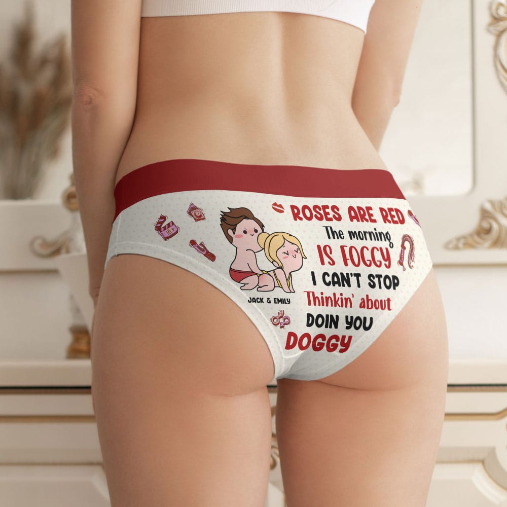 Personalized Gifts For Couples Briefs My Panties Wet - GoDuckee