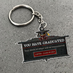 Graduation You Have Graduated, Personalized Keychain, Gift For Senior Students, 03QHTI030723 - Keychains - GoDuckee