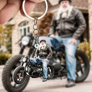 Custom Biker Photo Keychain, Gift For Biker 07HUTI220623 - Keychains - GoDuckee