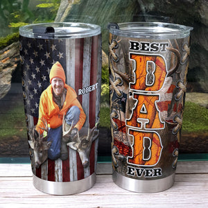 Best Dad Ever, Custom Hunting Dad Tumbler, Father's Day Gift, Gift For Hunting Lovers - Tumbler Cup - GoDuckee
