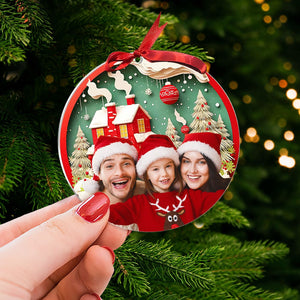 Custom Photo Gifts For Family Ornament First Christmas 05xqti110924 - Ornament - GoDuckee