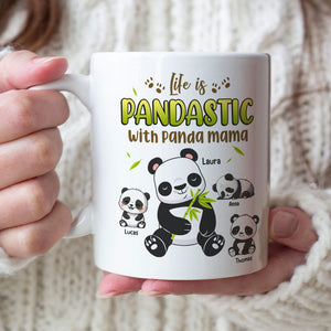 Personalized Gifts For Mom Coffee Mug Life Is Pandastic With Panda Mama - Coffee Mugs - GoDuckee