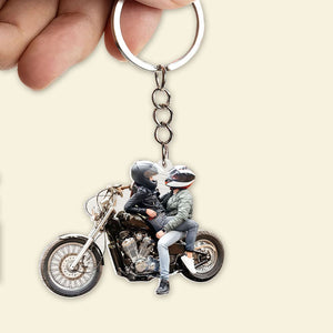 Custom Motorcycle Photo Keychain 06HUTI220623 - Keychains - GoDuckee