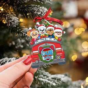 Personalized Gifts For Family Ornament, Kids Chillin' On Christmas Car 01qhti241024 - Ornament - GoDuckee