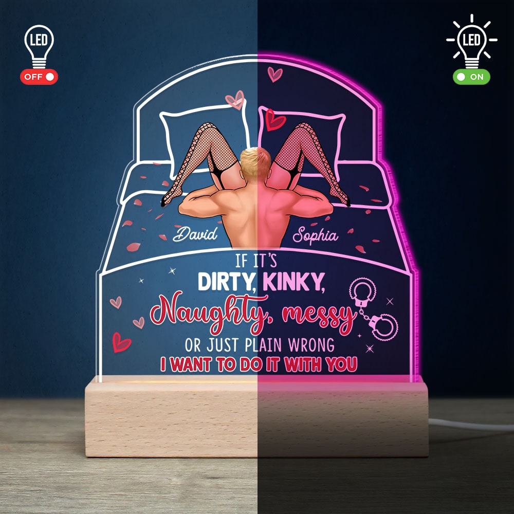 Couple, I Want To Do It With You, Personalized Led Light, Gift For Couple - Led Night Light - GoDuckee