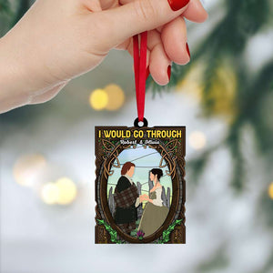 I Would Go Through For You, Couple Gift, Personalized Acrylic Ornament, Book Lover Couple Ornament, Christmas Gift 01HUTI200923 - Ornament - GoDuckee