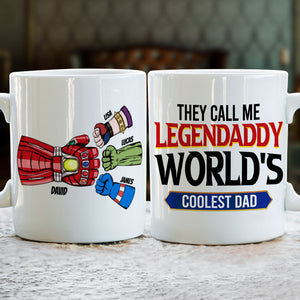 They Call Me Legendaddy, Gift For Dad, Personalized Mug, Fist Bump Dad Mug 04DNTI220523HA - Coffee Mug - GoDuckee