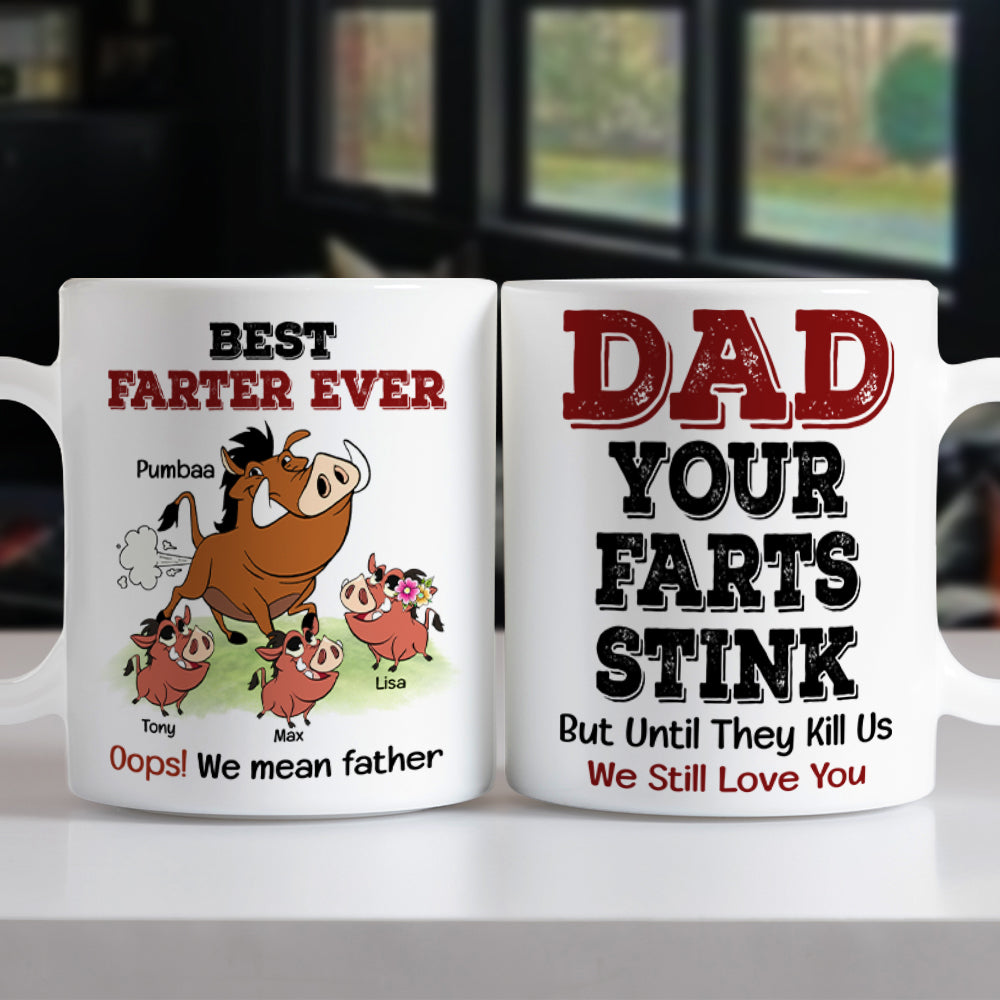 Dad Your Farts Stink Personalized Coffee Mug 05DNTI060623 - Coffee Mug - GoDuckee