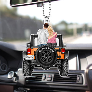 Gift For Couple, Personalized Car Ornament, Off-Road Car Travel Couple Ornament, Couple Gift 03HUTI220723TM - Ornament - GoDuckee