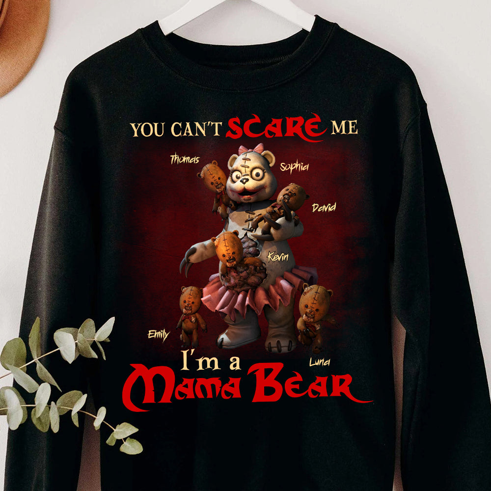 Personalized Mama Bear V-Neck T-Shirt