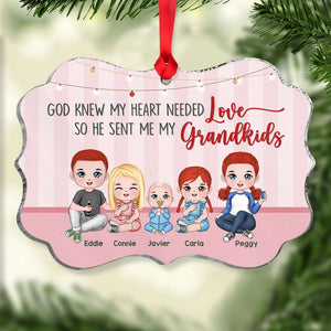 Grandma God Sent Me My Grandkids 02acdt140823hh Medallion Acrylic Ornament - Ornament - GoDuckee