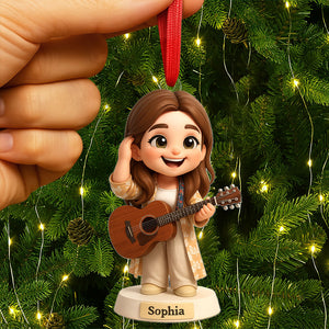 Guitarist Ornament - Custom Photo Gifts For Guitar Lovers 02pgti290825 - Ornament - GoDuckee
