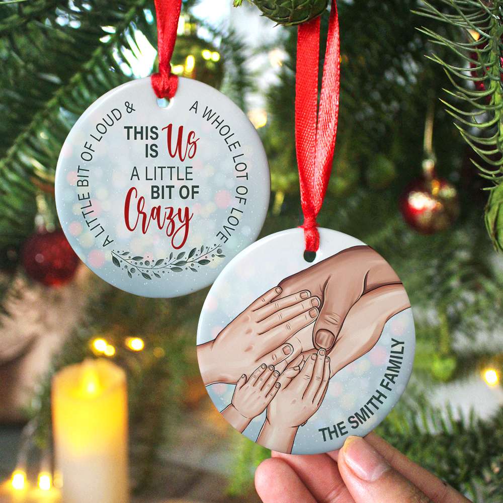 Where Life Begins Family & Love Never Ends, Personalized Ornament, Gifts For Family - Ornament - GoDuckee