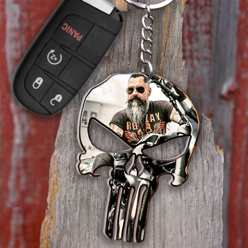 Custom Photo Biker Gift, Personalized Keychain Gift 03ACDT230623 - Keychains - GoDuckee