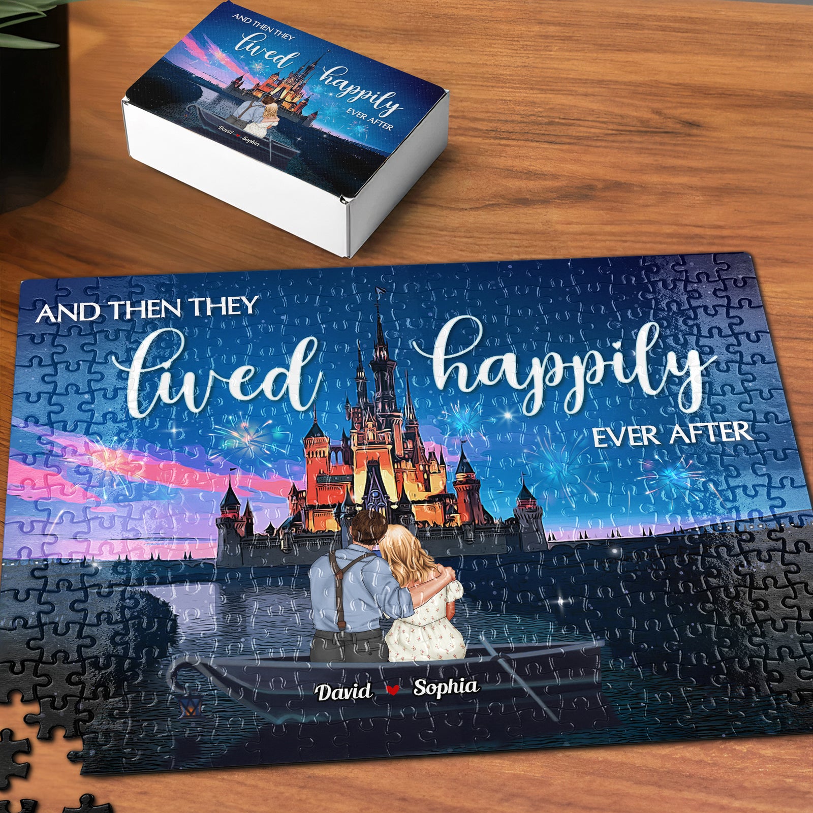 Romantic Couple 01QHDT201023TM Personalized Jigsaw Puzzle, Gifts For Couple - Wood Sign - GoDuckee