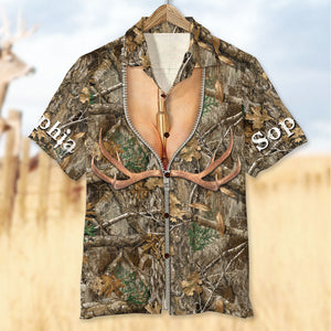 Nice Rack, Gift For Hunter, Personalized Hawaiian Shirt, Funny Hunter Hawaiian Shirt - Hawaiian Shirts - GoDuckee