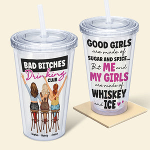 Bad Bitches Drinking Club, Personalized Acrylic Tumbler, Gifts For Bestie - Tumbler Cup - GoDuckee