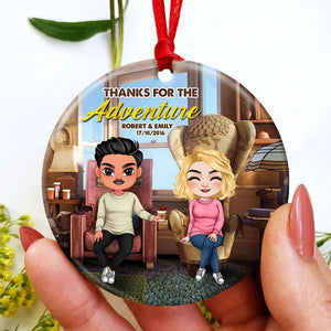 Thanks For The Adventure, Couple Gift, Personalized Ornament, Cozy Couple Ornament, Christmas Gift 05HTTI170823HH - Ornament - GoDuckee