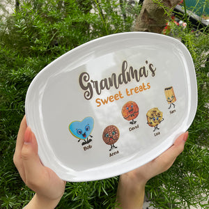Grandma's Sweet Treats, TT 03HUDT070623 Personalized Resin Plate, Gift For Grandma - Resin Plate - GoDuckee