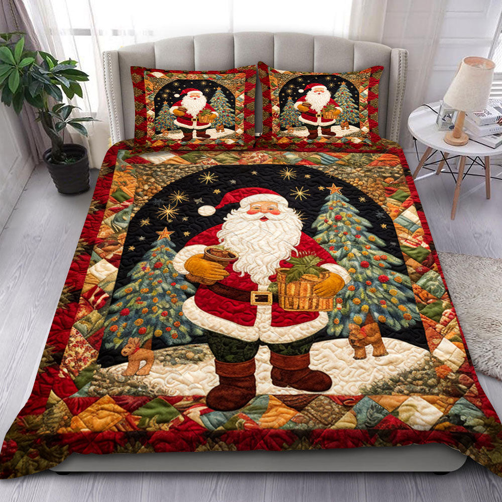 Christmas Gifts Santa Claus Quilt Bedding Set 01HUTI011124 - Blanket - GoDuckee
