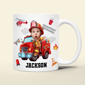 Custom Photo Gifts For Kid Firefighter Coffee Mug 05ohti061224 - Coffee Mug - GoDuckee