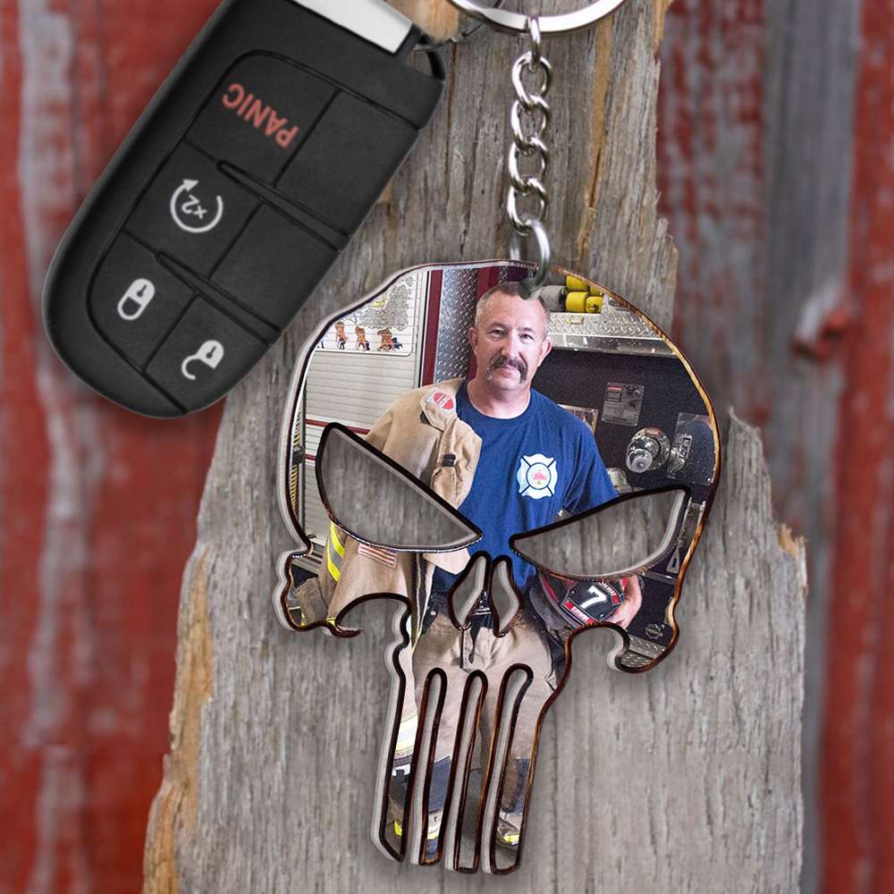 Custom Photo Firefighter Gift, Personalized Keychain Gift 05ACDT230623 - Keychains - GoDuckee