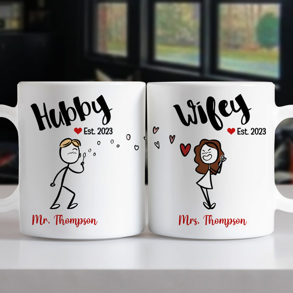 Hubby wifey mug fashion set