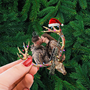 Custom Photo Gifts For Hunting Couple Ornament Christmas 03OHTI191124 - Ornament - GoDuckee