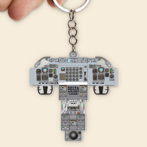Personalized Airplane Cockpit Keychain, Gift For Airplane Lovers 07HUTI090623 - Keychains - GoDuckee