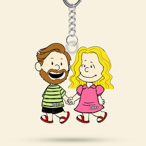 Personalized Gifts For Couple Keychain Holding Hands 04acti150125 - Keychains - GoDuckee