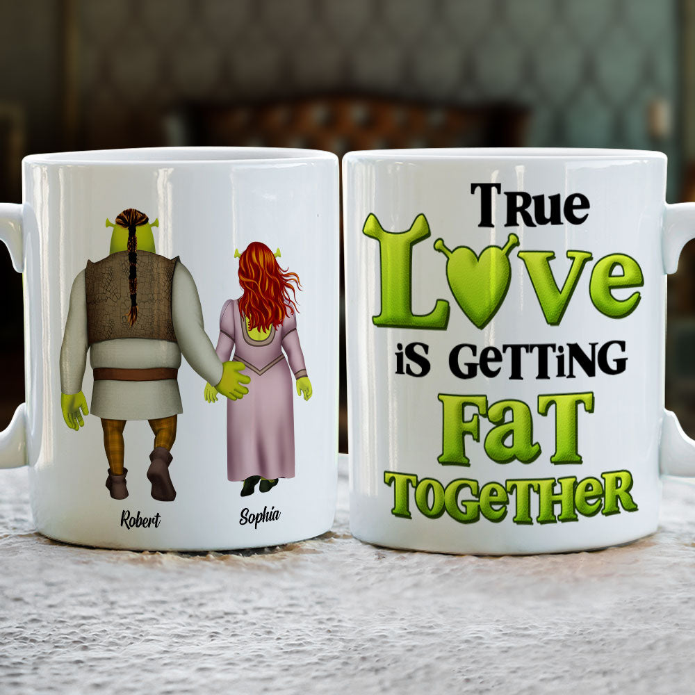 True Love Is Getting Fat Together - Personalized Couple Mug 01HTTI130623HH - Coffee Mug - GoDuckee