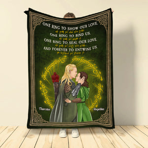 One Ring To Show Our Love, 04HUDT051222TM Personalized Blanket, Gifts For Couple - Blanket - GoDuckee