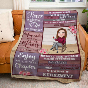 You Made And The Lives You Touched, Retirement Personalized Blanket - Blanket - GoDuckee