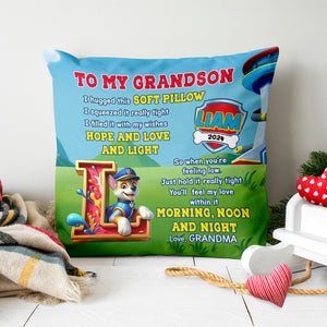 Personalized Gifts For Grandkid Pillow Cute Police Dog 05XQTI011124 - Pillow - GoDuckee