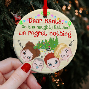 We Regret Nothing, Personalized Ornament, Gifts For Grandkid - Ornament - GoDuckee